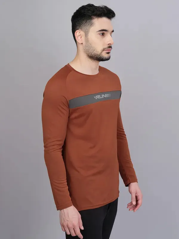 Men Colorblock Slim Fit Crew Neck T-shirt with TECHNO COOL 