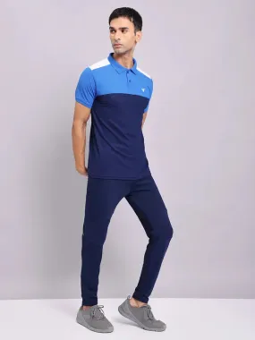 Men Colorblock Slim Fit Polo T-shirt with MATPIQ