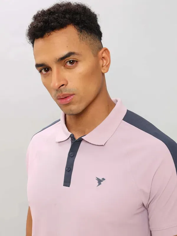 Men Colorblock Slim Fit Polo T-shirt with MATPIQ