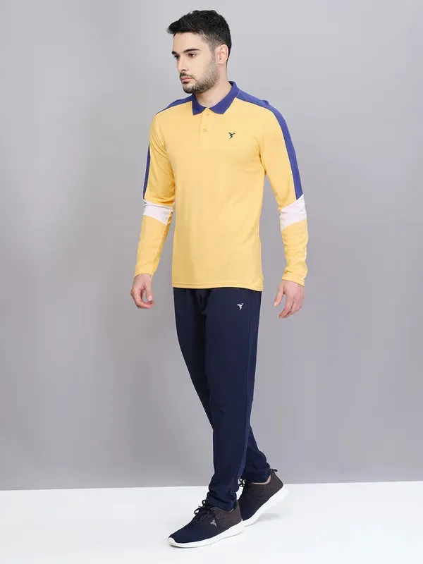 Men Colorblock Slim Fit Polo T-shirt with TECHNO COOL 