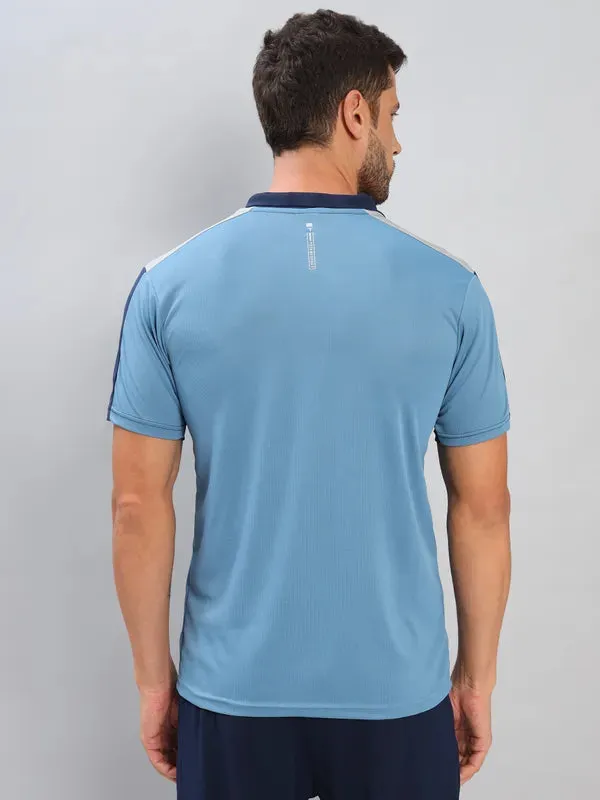 Men Colorblock Slim Fit Polo T-shirt with TECHNO COOL 