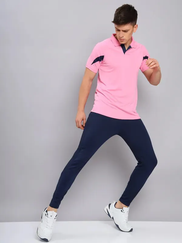 Men Colorblock Slim Fit Polo T-shirt with TECHNO COOL 