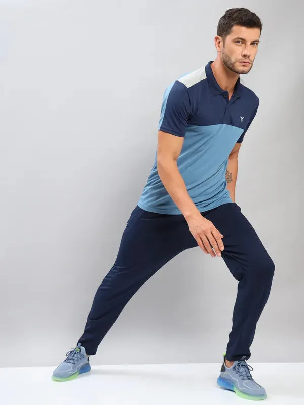 Men Colorblock Slim Fit Polo T-shirt with TECHNO COOL 