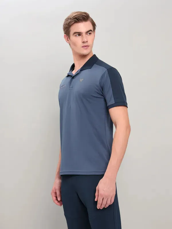 Men Colorblock Slim Fit Polo T-shirt with TECHNO COOL 