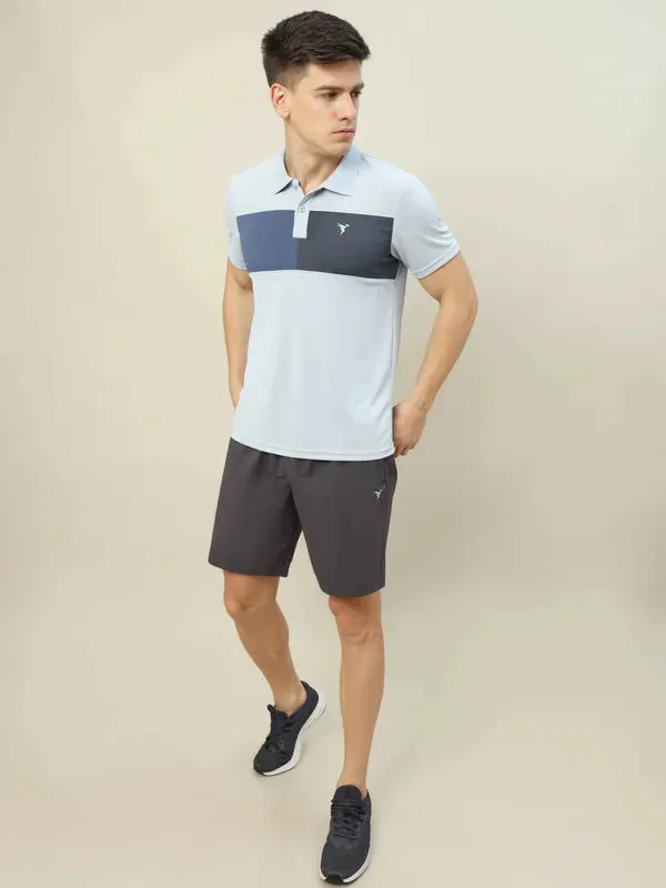 Men Colorblock Slim Fit Polo T-shirt with TECHNO COOL 