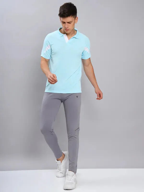 Men Colorblock Slim Fit Polo T-shirt with TECHNO COOL 