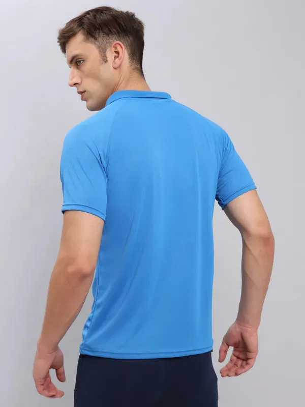 Men Colorblock Slim Fit Polo T-shirt with TECHNO COOL 