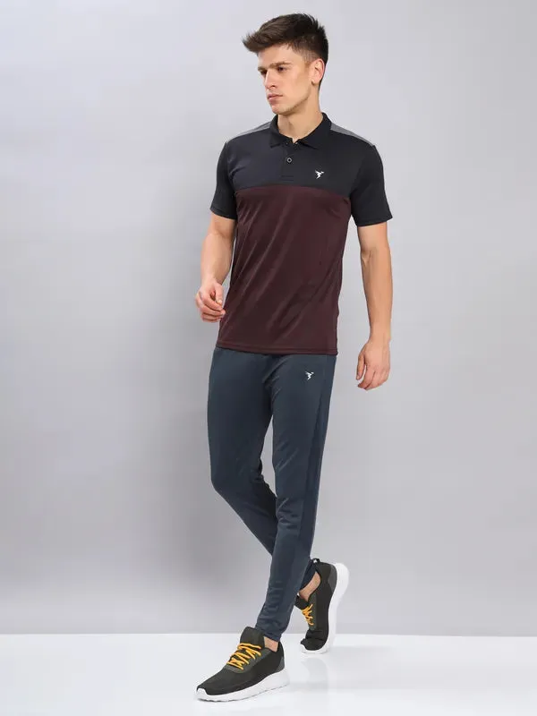 Men Colorblock Slim Fit Polo T-shirt with TECHNO COOL 