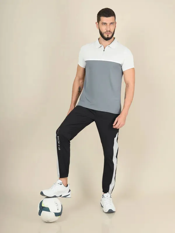 Men Colorblock Slim Fit Polo T-shirt with TECHNO COOL 