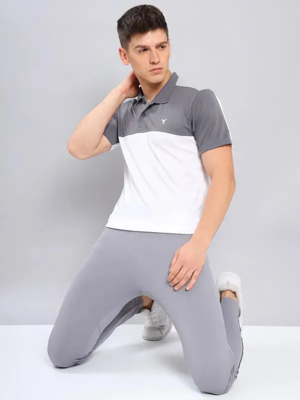 Men Colorblock Slim Fit Polo T-shirt with TECHNO COOL 