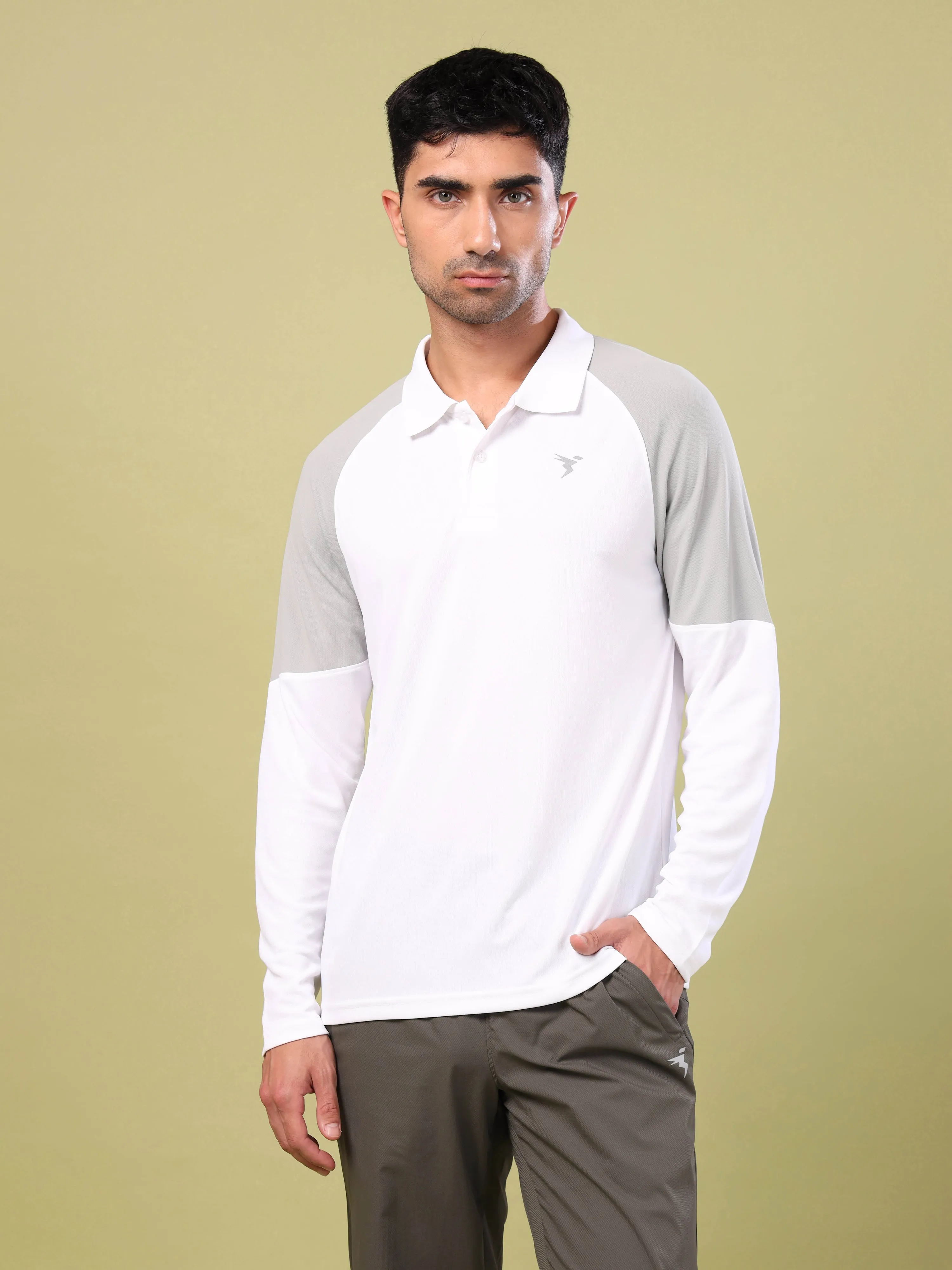 Men Colorblock Slim Fit Polo T-shirt with TECHNO COOL 