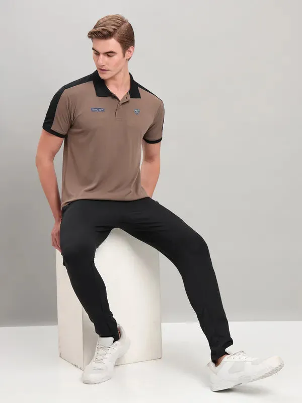 Men Colorblock Slim Fit Polo T-shirt with TECHNO COOL 