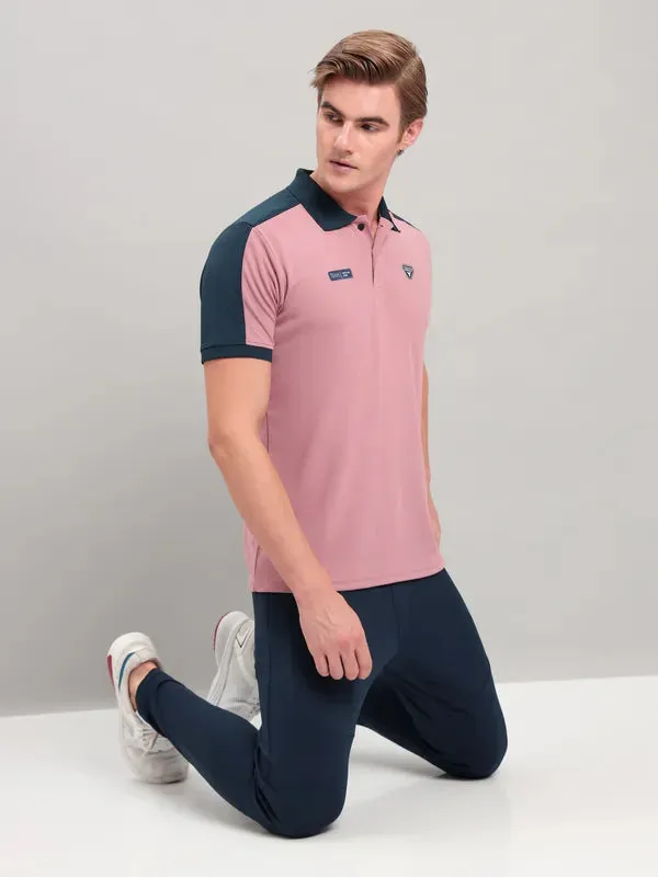 Men Colorblock Slim Fit Polo T-shirt with TECHNO COOL 