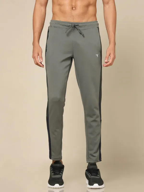 Men Colorblock Slim Fit Trackpants with ELASTO PLUS