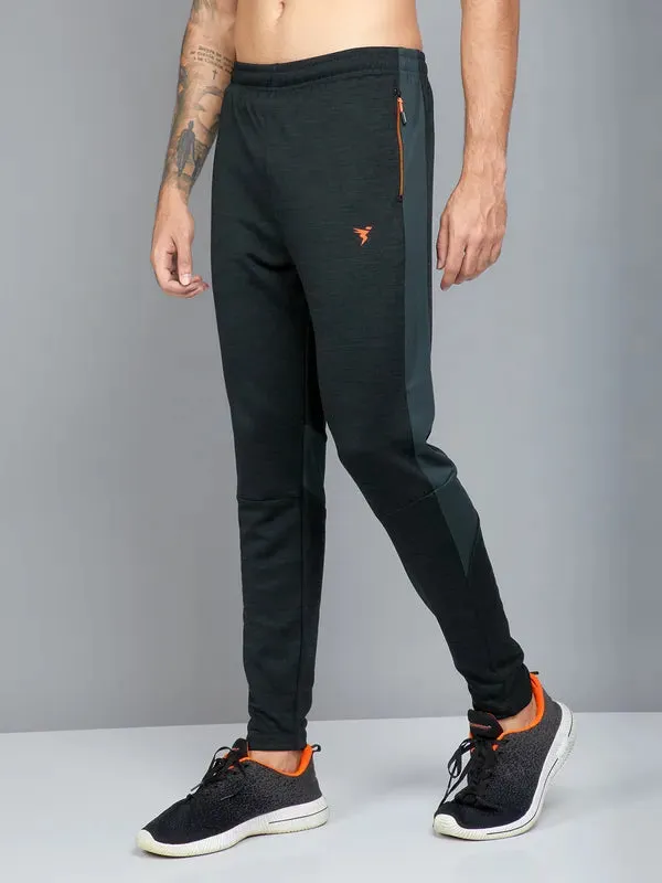 Men Colorblock Slim Fit Trackpants with TECHNO DRY