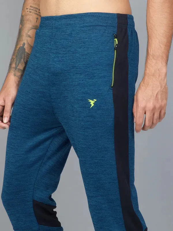 Men Colorblock Slim Fit Trackpants with TECHNO DRY