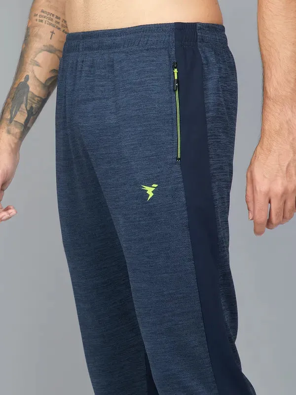 Men Colorblock Slim Fit Trackpants with TECHNO DRY