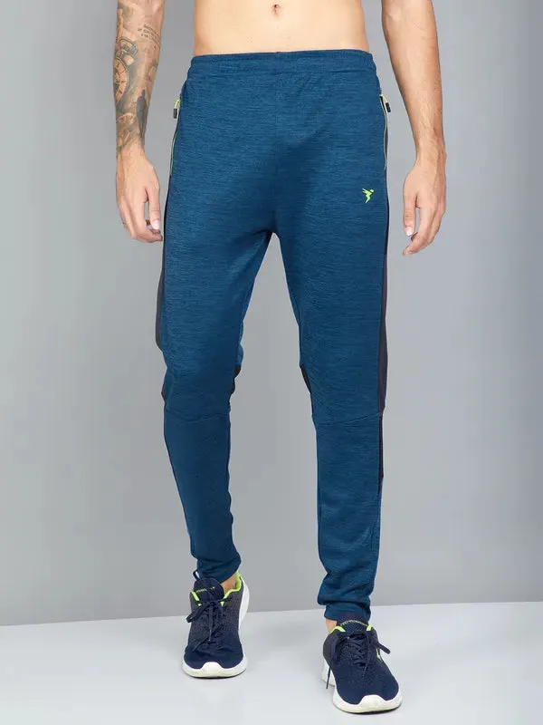 Men Colorblock Slim Fit Trackpants with TECHNO DRY