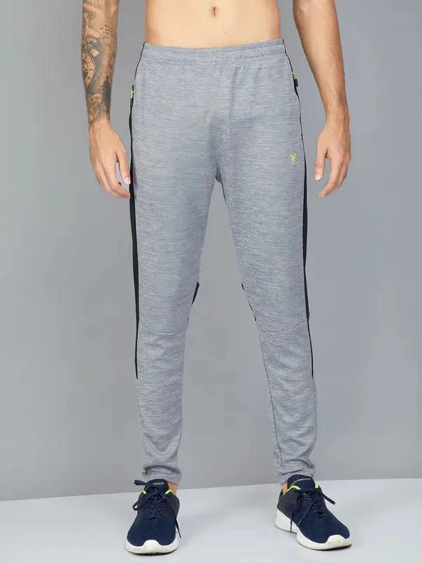 Men Colorblock Slim Fit Trackpants with TECHNO DRY