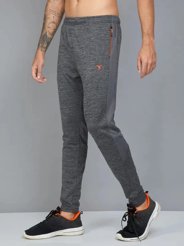 Men Colorblock Slim Fit Trackpants with TECHNO DRY