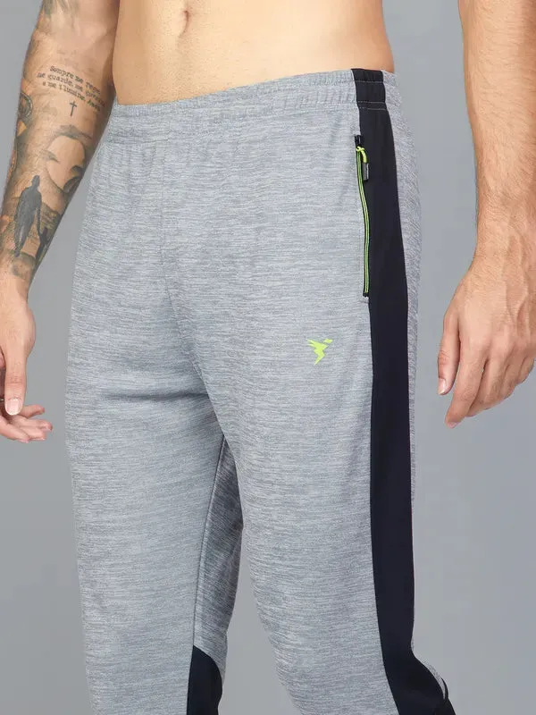 Men Colorblock Slim Fit Trackpants with TECHNO DRY