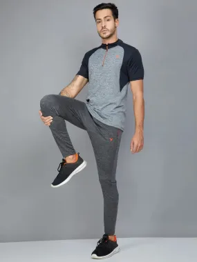 Men Colorblock Slim Fit Trackpants with TECHNO DRY