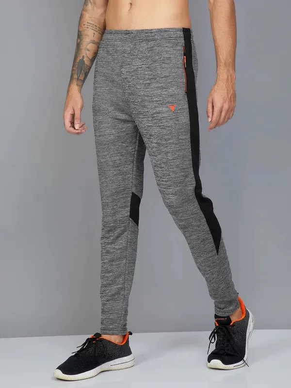 Men Colorblock Slim Fit Trackpants with TECHNO DRY