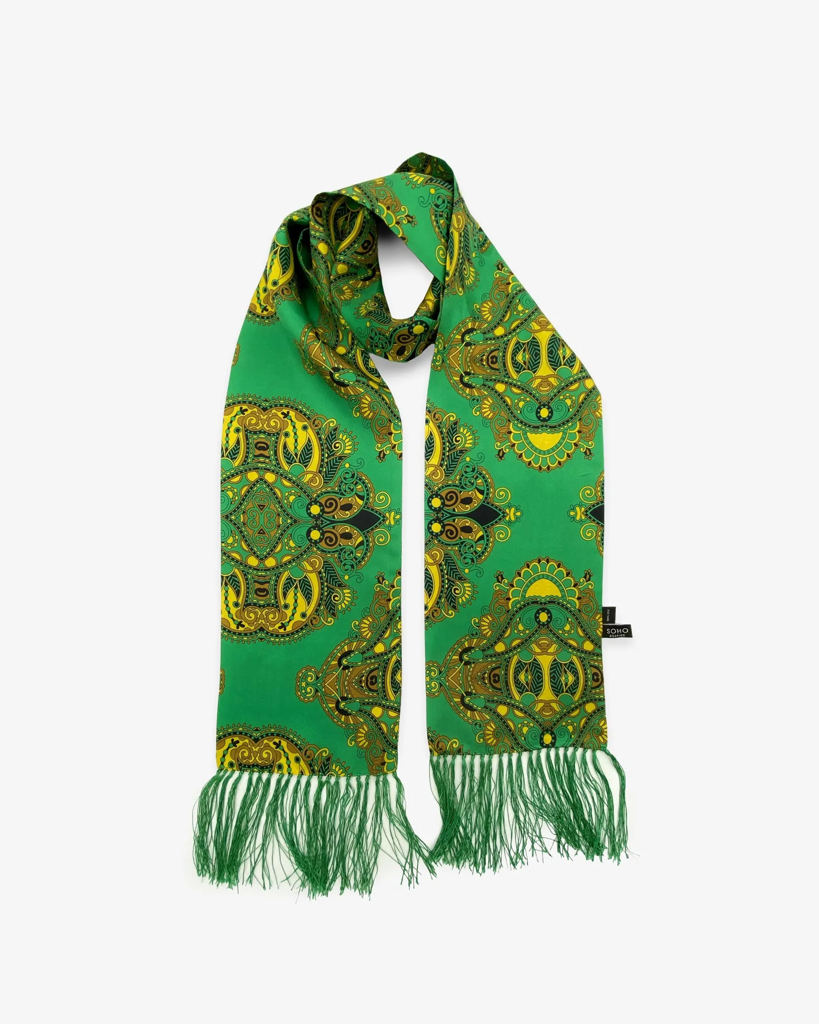 Men's Silk Aviator Scarf in Paisley - The Forks Aviator