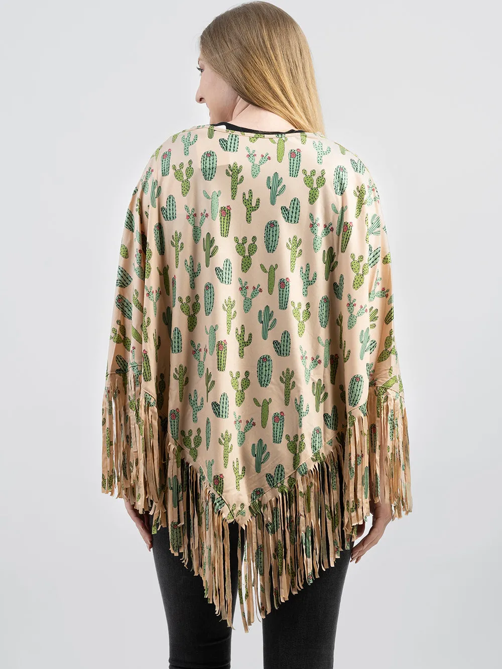 Montana West Cactus Print Poncho