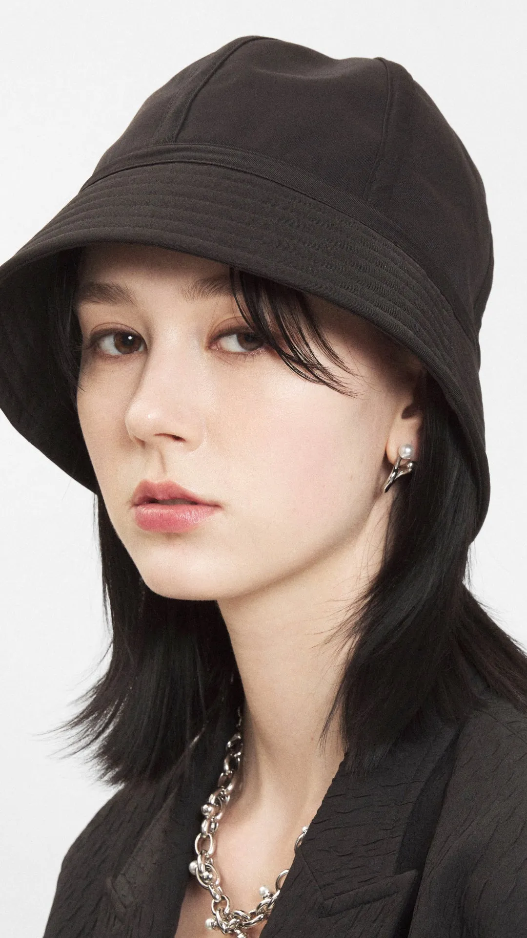 Nylon Cloche Beauty Bucket Hat