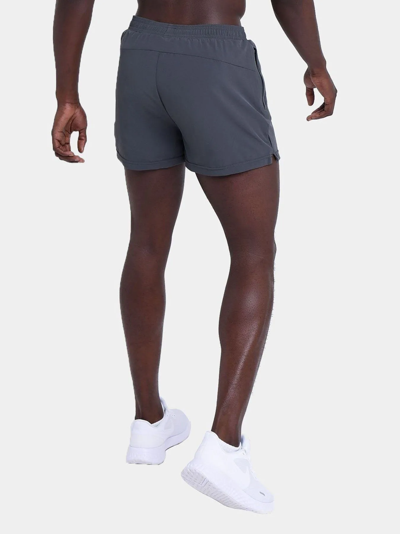 Pace Running Short for Men with Side Zip Pockets & Internal Netting