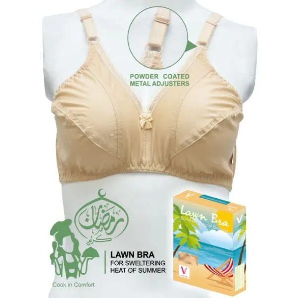 Pack Of 3 Lawn Bra For Sweltering Heat Of Summer (Non Padded,Non Wired) For Women