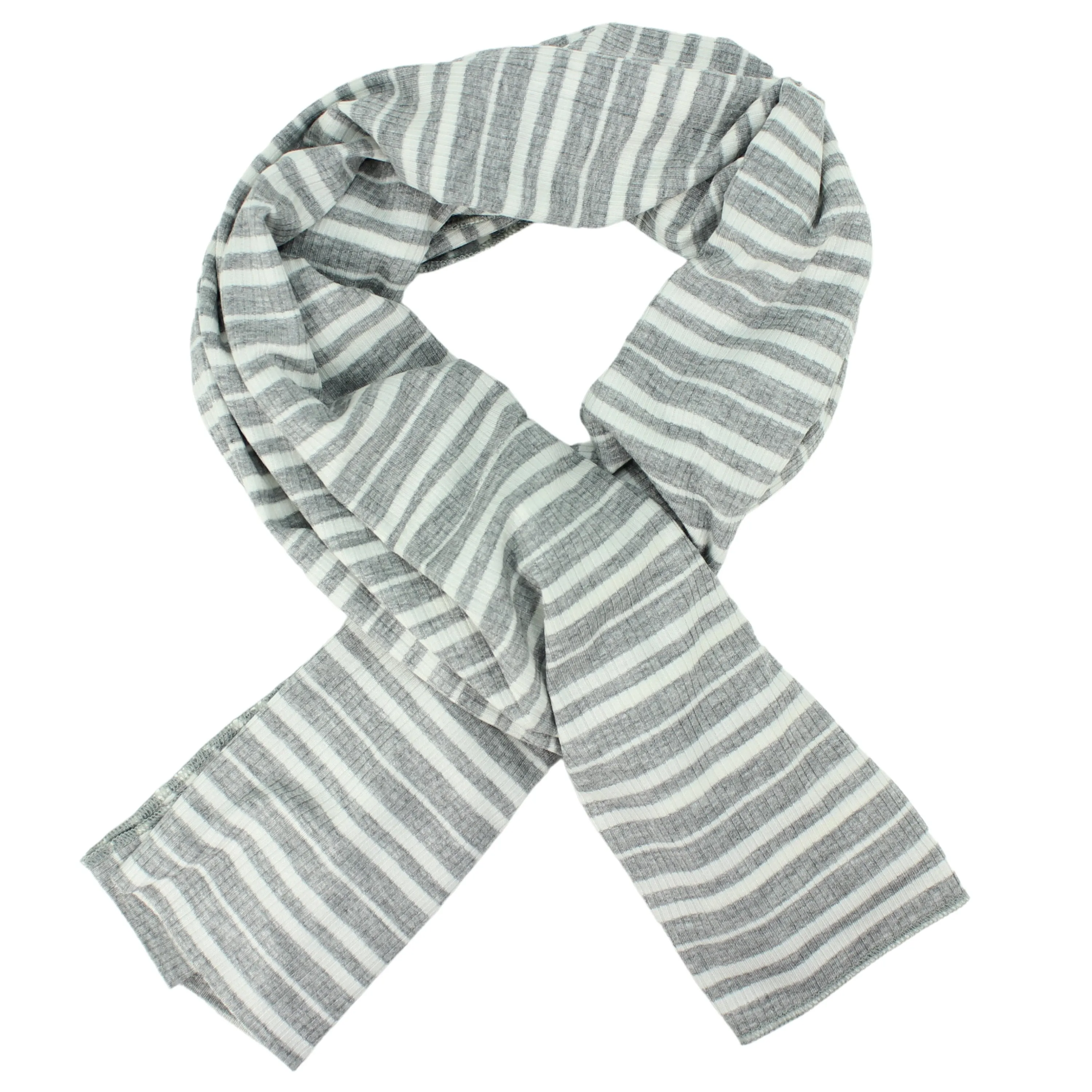 Rib Stripe Oblong Scarf