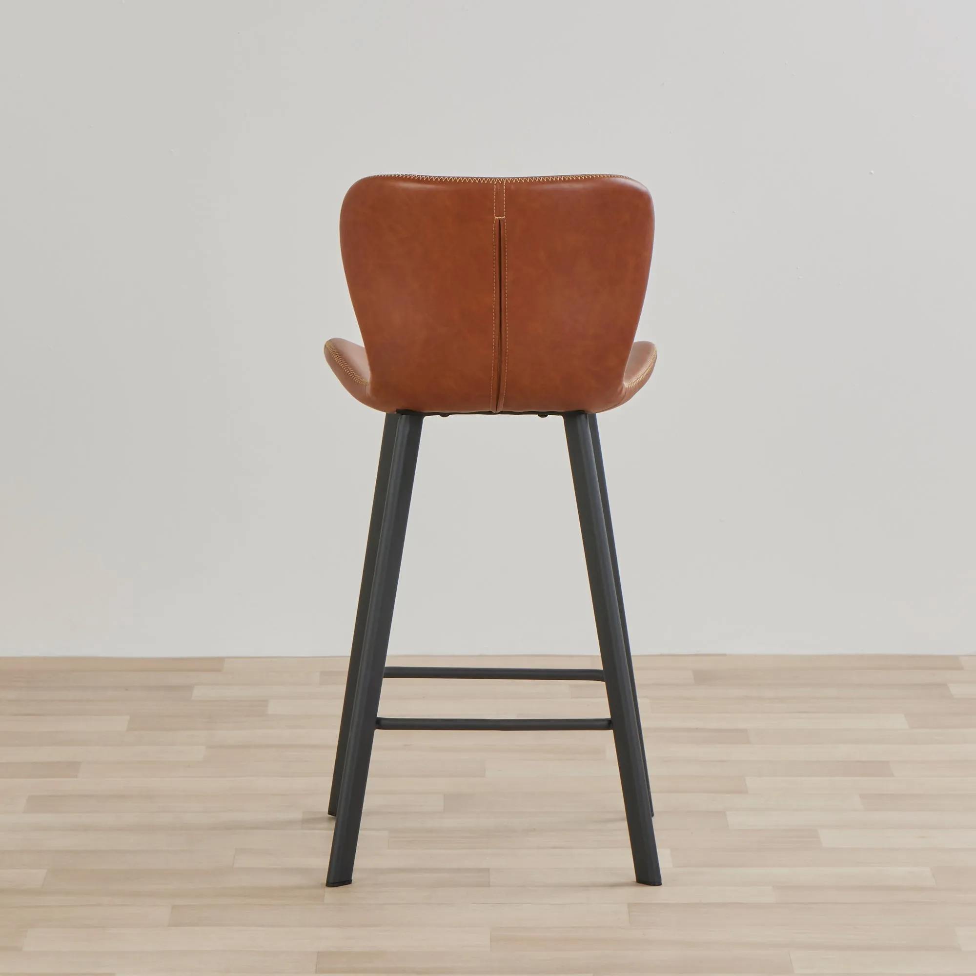 Sala PU Counter Stool - Black/Brandy