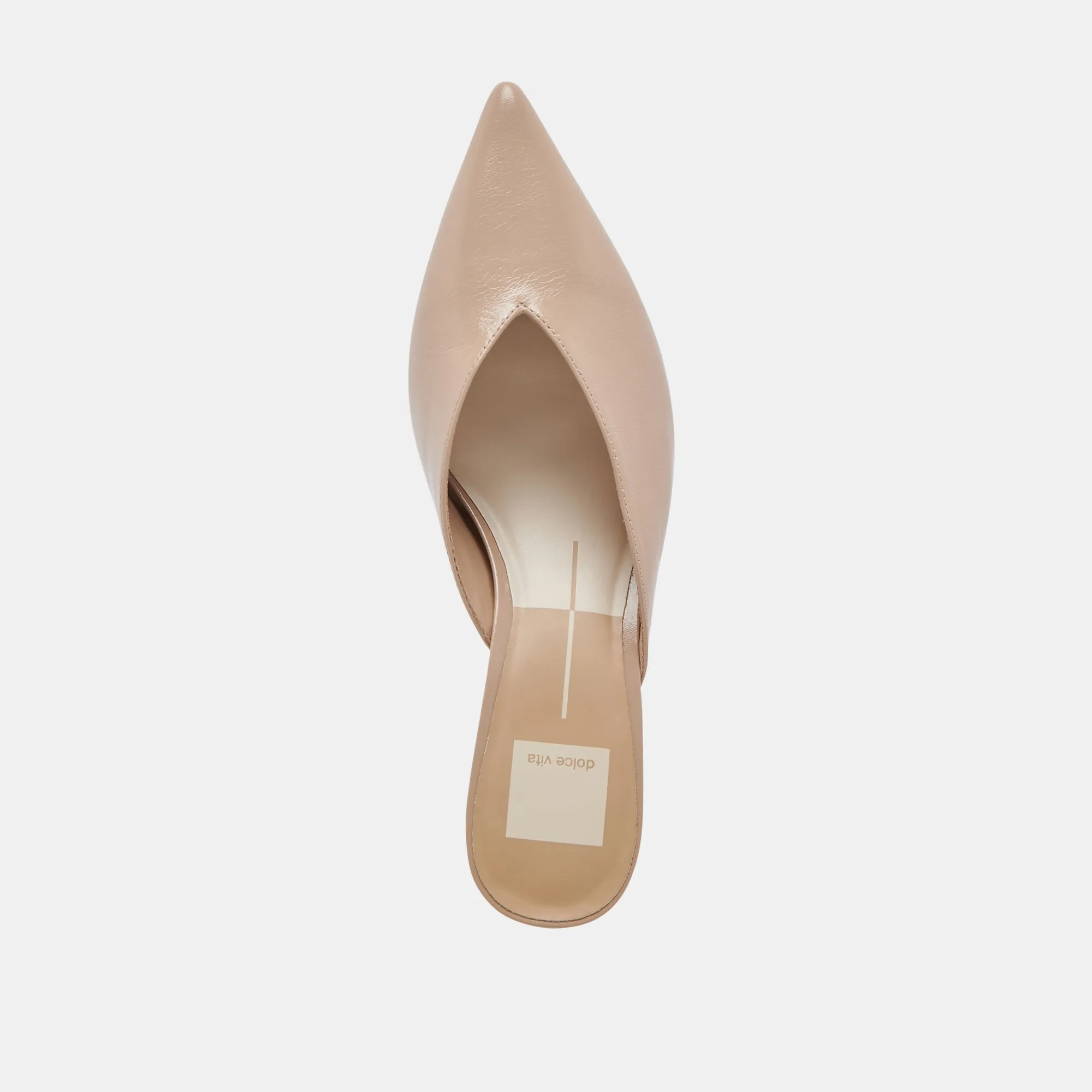 SARINA HEELS BEIGE CRINKLE PATENT