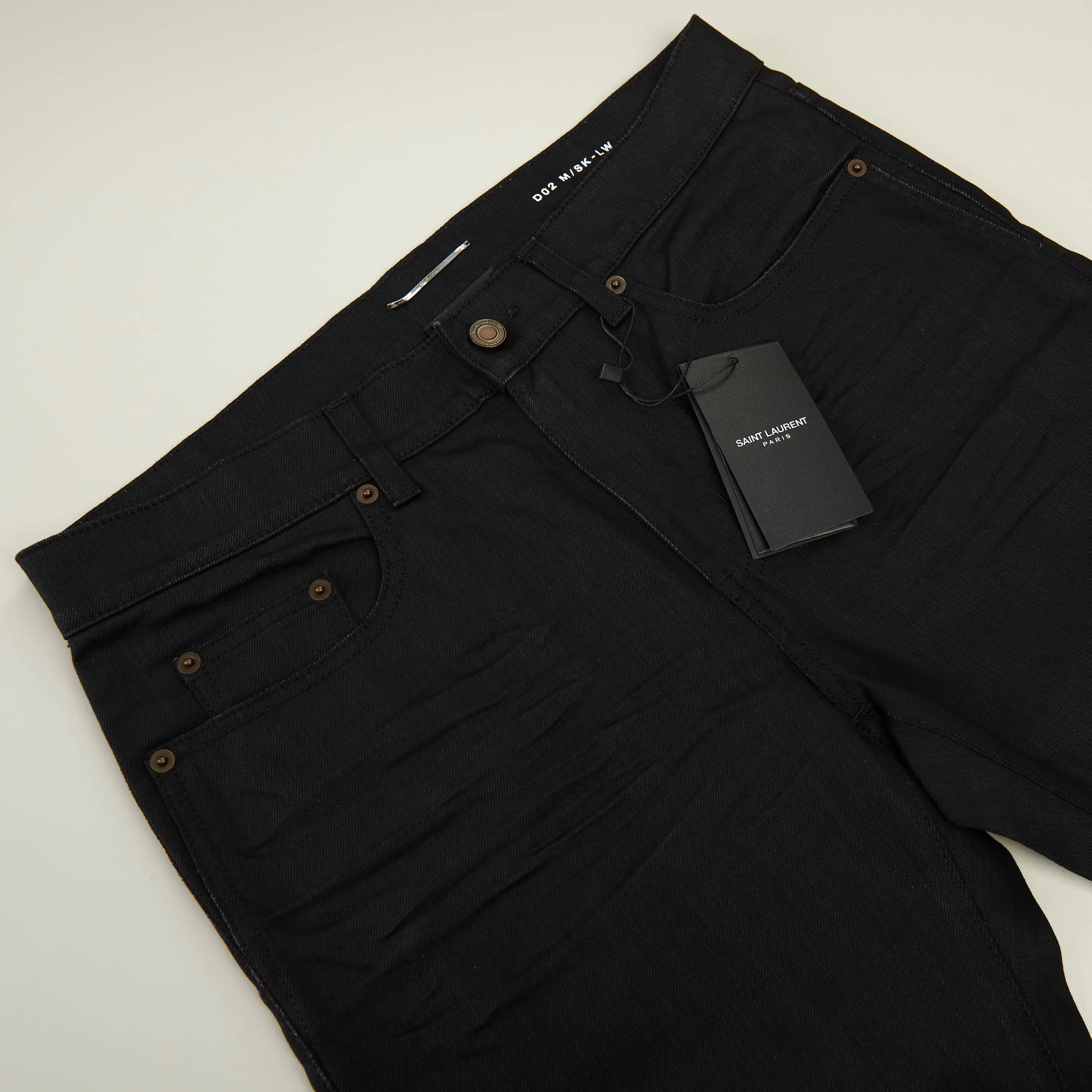 Skinny Jeans In Used Black Denim