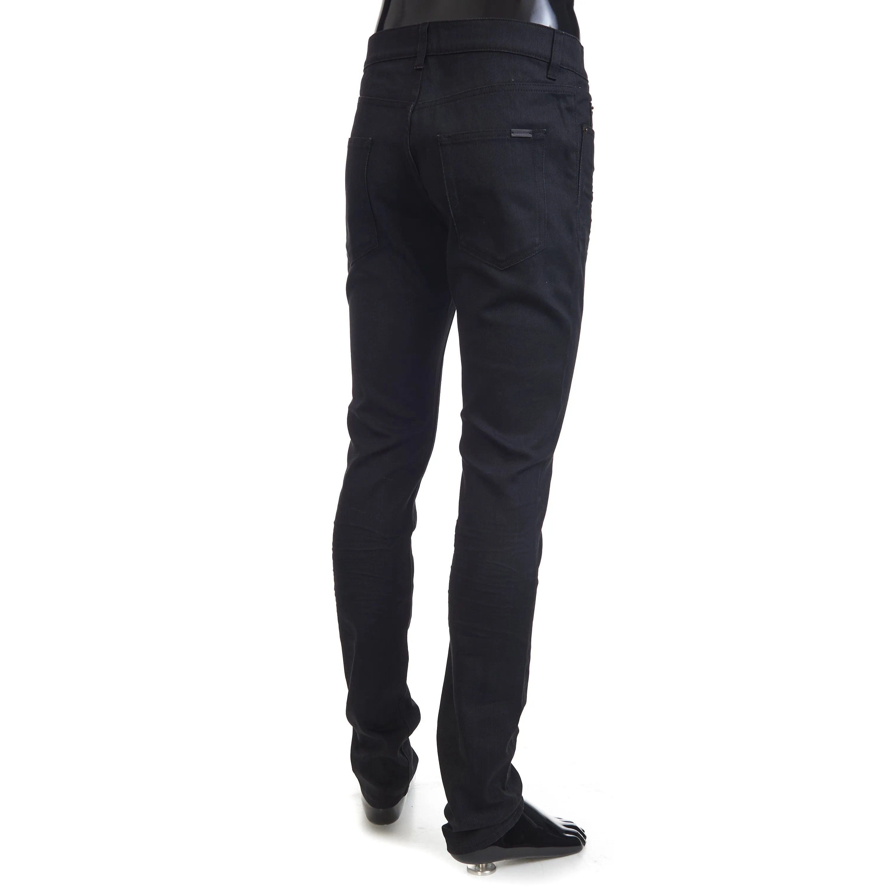 Skinny Jeans In Used Black Denim