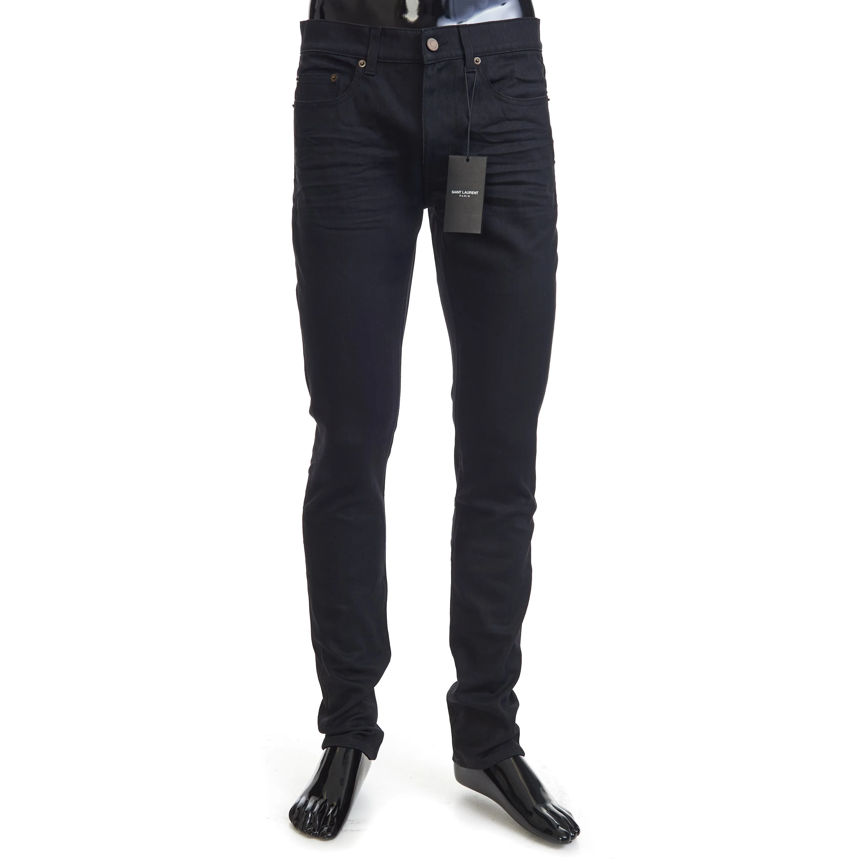 Skinny Jeans In Used Black Denim