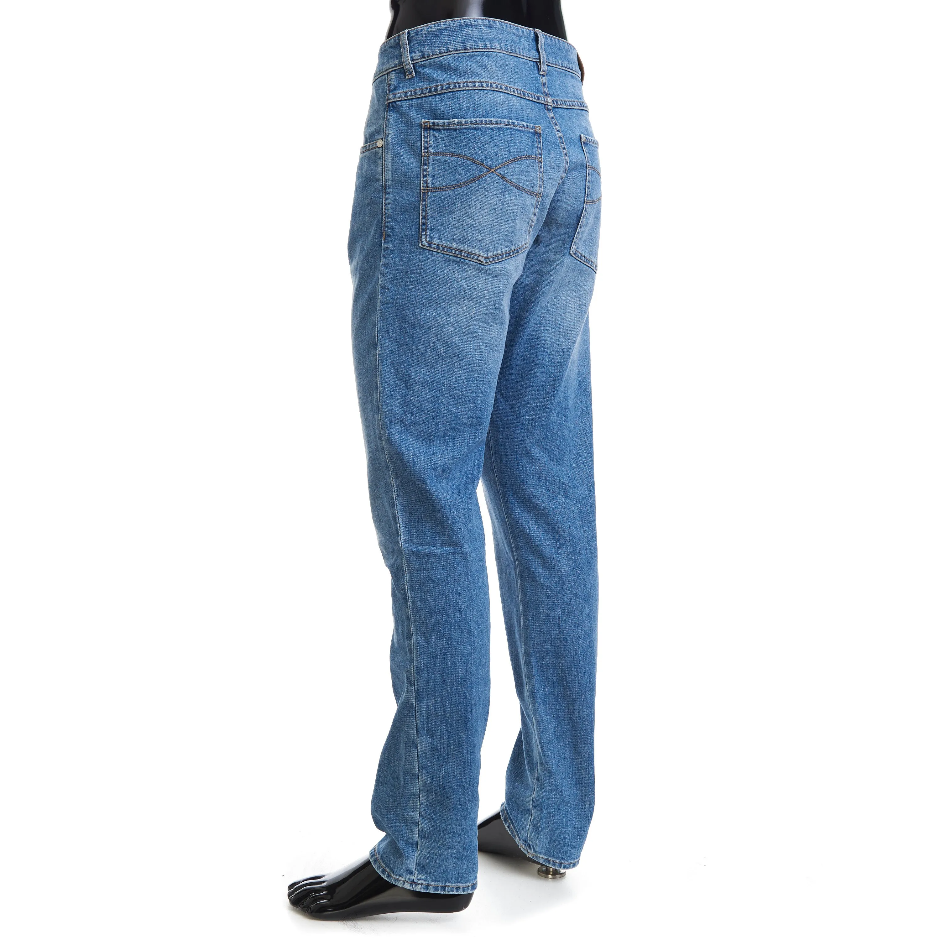 Slim Fit Five Pocket Jeans In Light Blue Denim