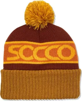 SOCCO Pom Beanie | Rust & Gold