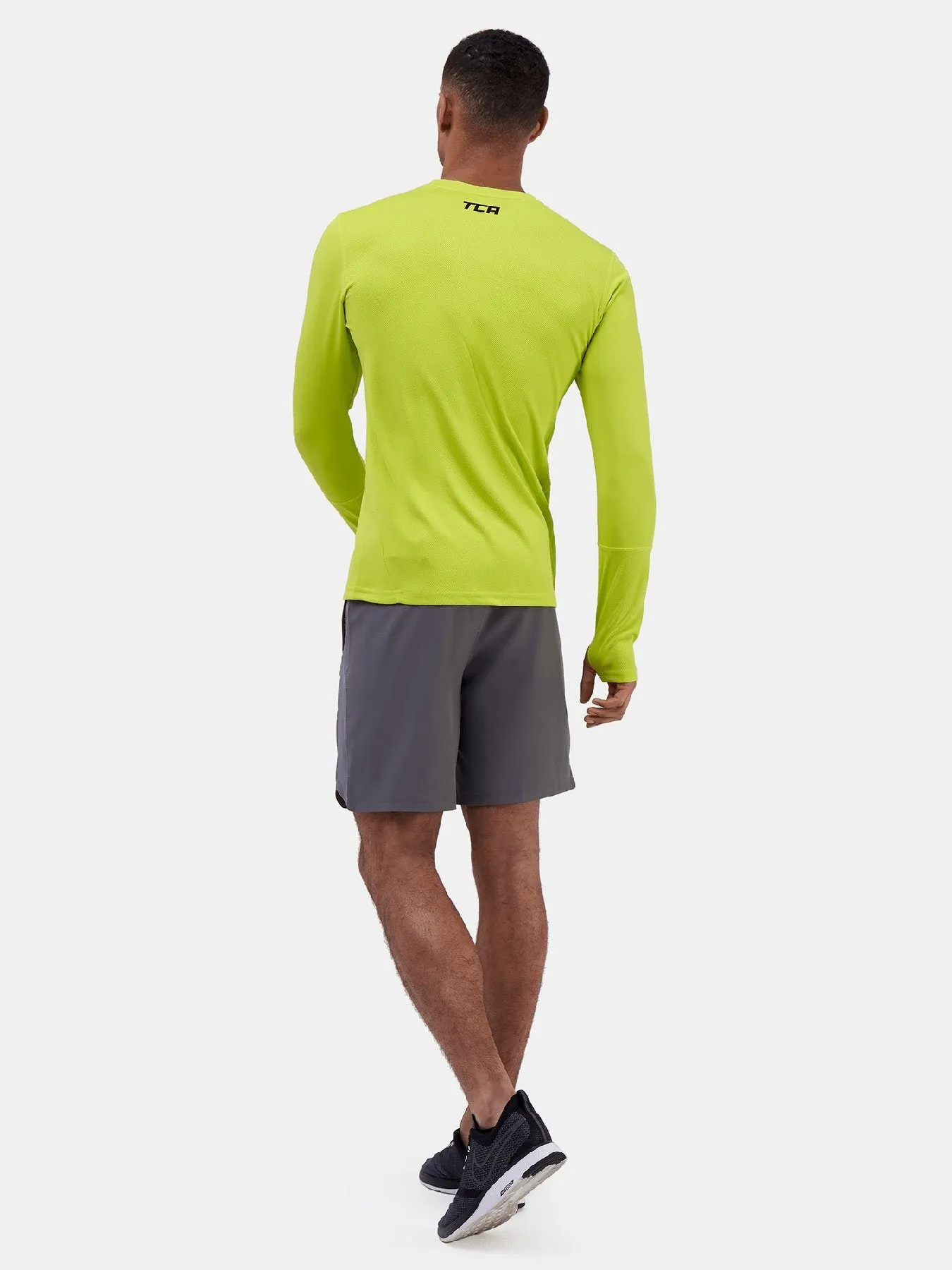 Stamina Long Sleeve Crew Neck Running Top For Men With Thumbholes