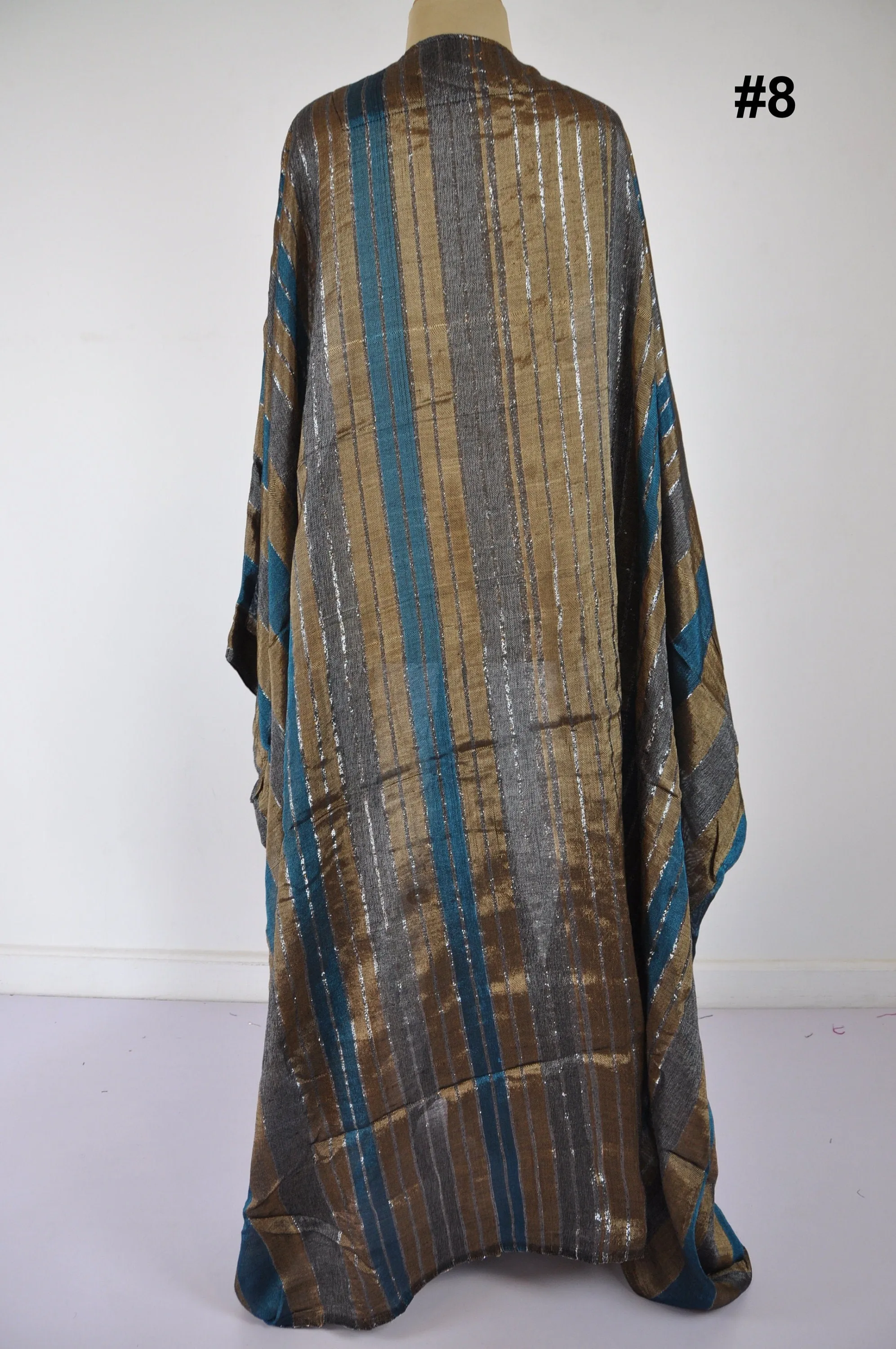 Stunning colorful hand loomed Silk Abaya with gold threads, Summer silk Abaya,  Silk Abaya, Colorful Abaya, Handmade Abaya, women abaya