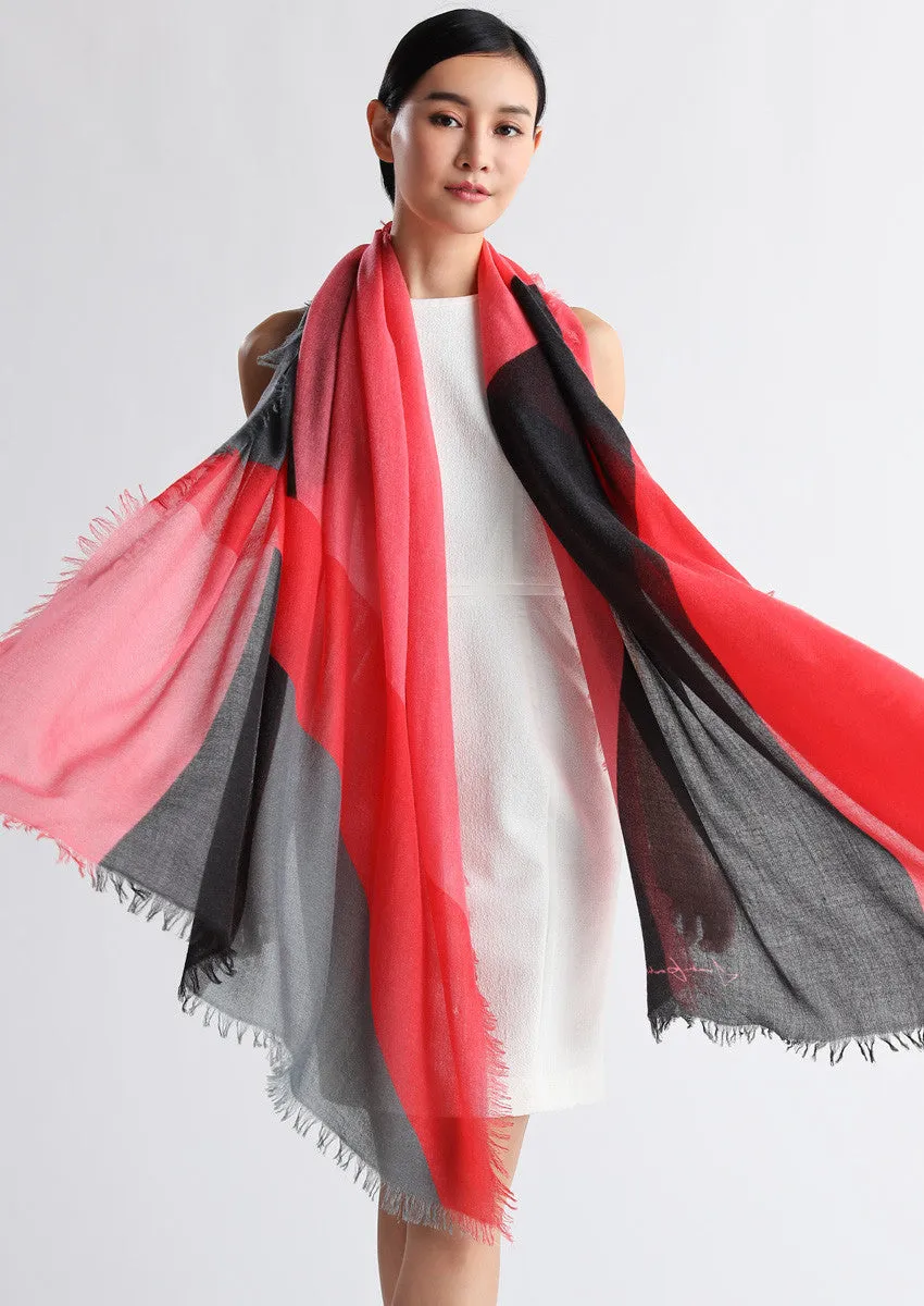 super fine baby cashmere scarf by Junko Koshino