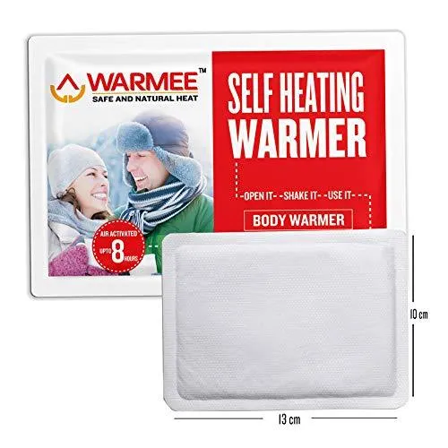 Warmee Body & Hand Warmers Heat Pouch (Pack of 10 Body 6 Hand)