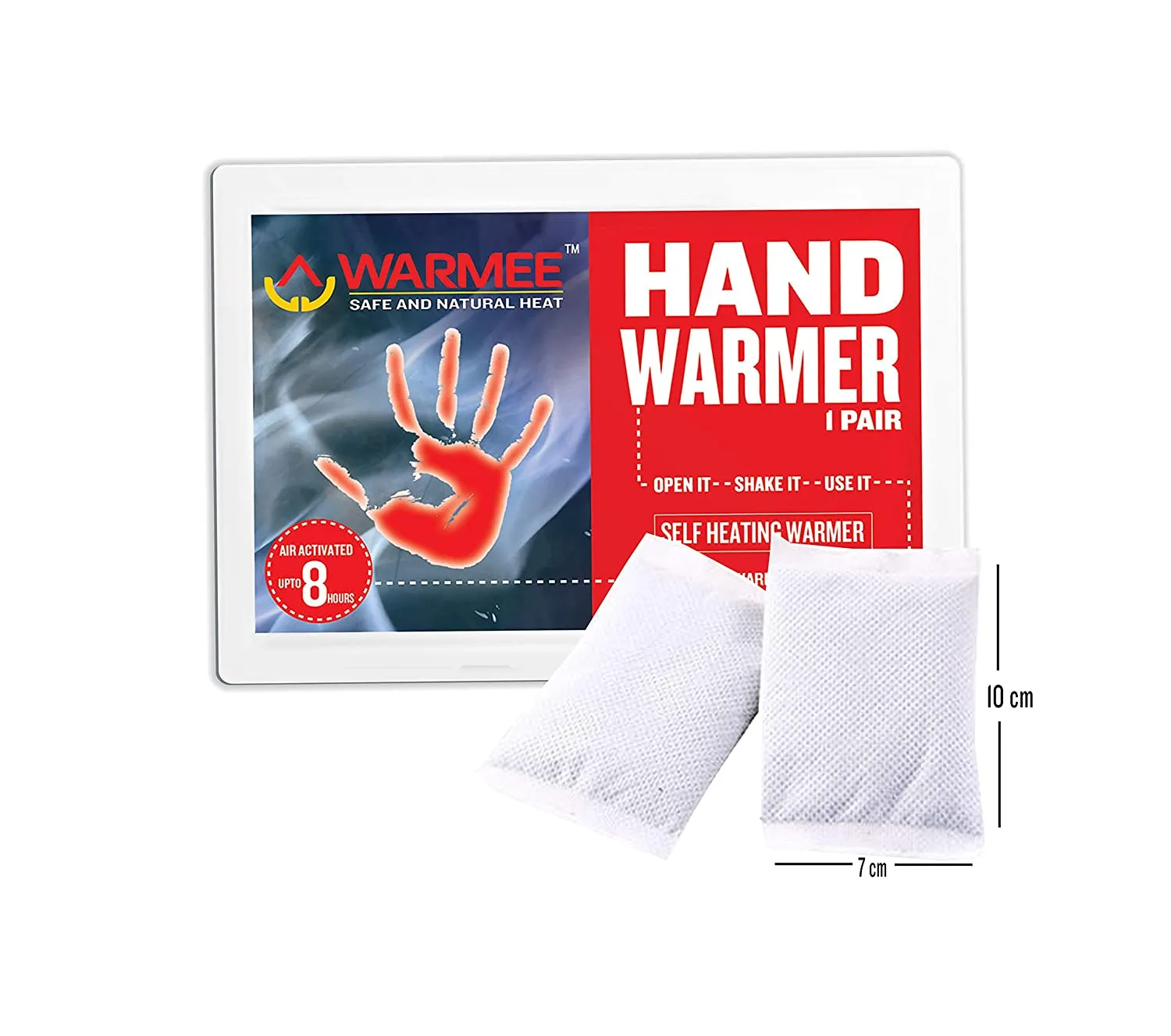 Warmee Body & Hand Warmers Heat Pouch (Pack of 10 Body 6 Hand)