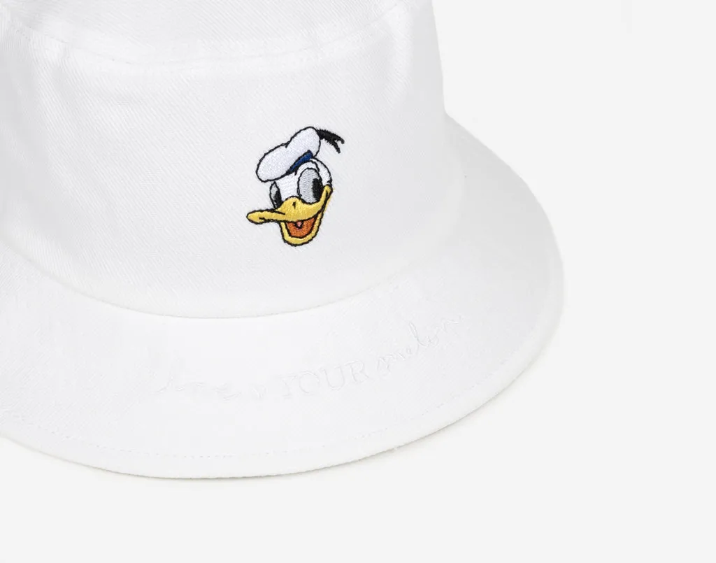 White Donald Duck Bucket Hat