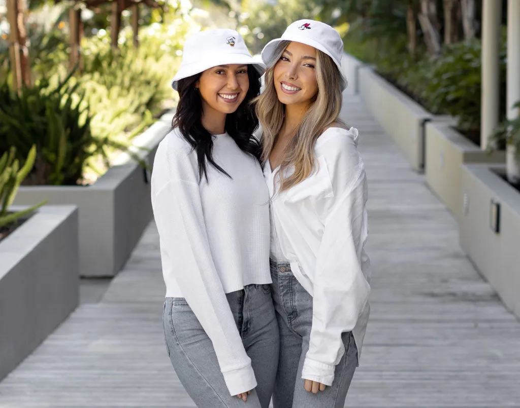 White Donald Duck Bucket Hat